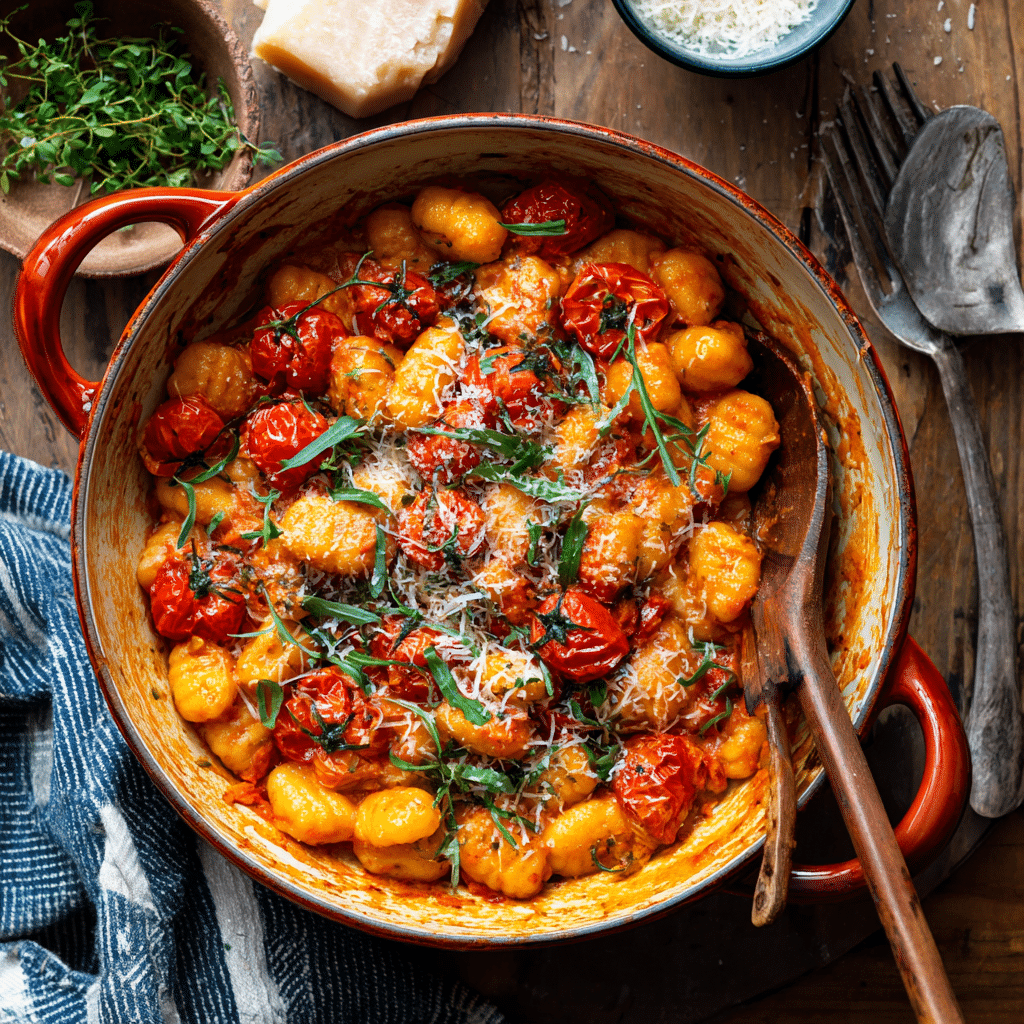 Smoky Roasted Red Pepper Gnocchi Recipe - Recipe Image
