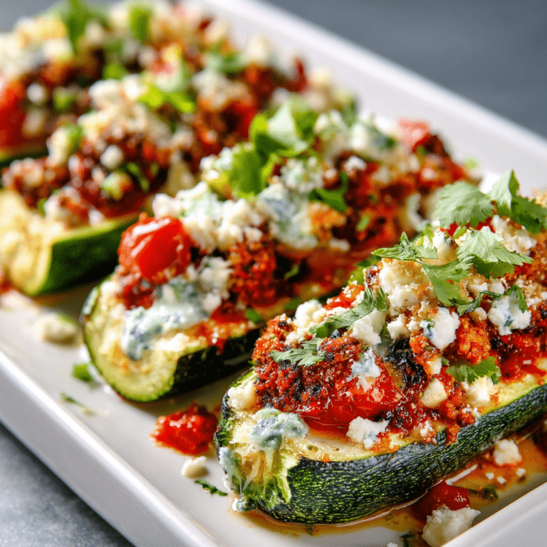 Mediterranean Stuffed Zucchini Boats Recipe