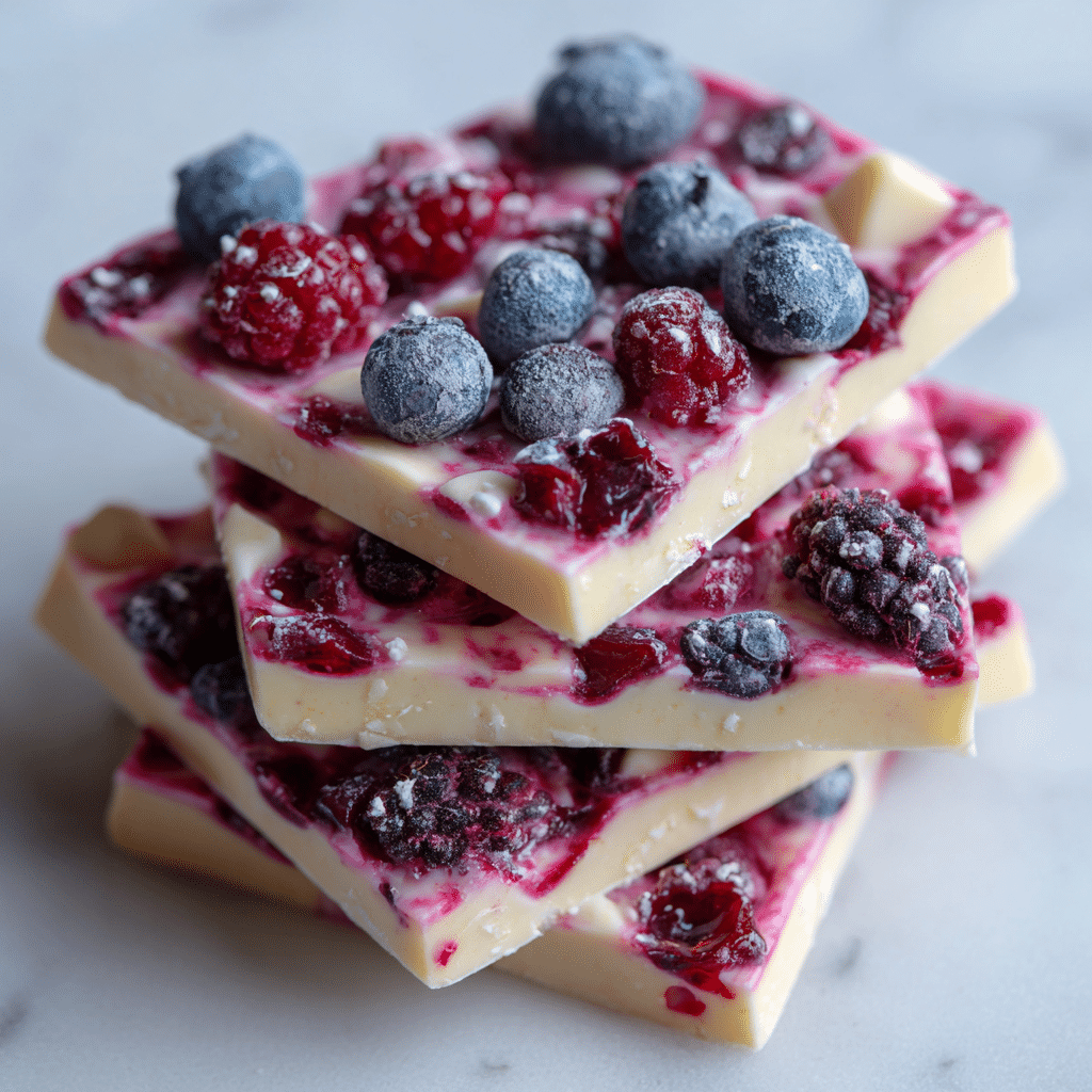 Frozen Yogurt Berry Bark Recipe - Recipe Image