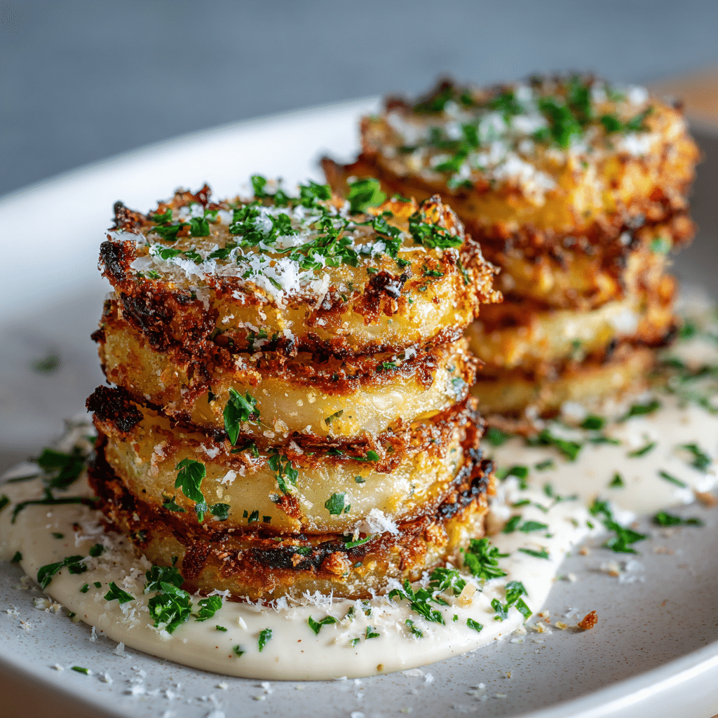 Parmesan Crusted Potato Towers Recipe - Recipe Image