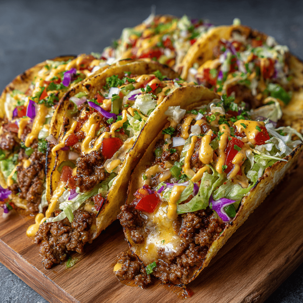 Smash Burger Tacos Recipe - Recipe Image