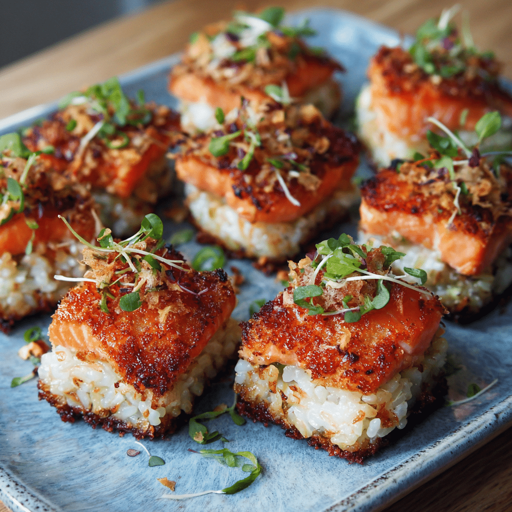 Crispy Rice Salmon Bites Recipe - Recipe Image