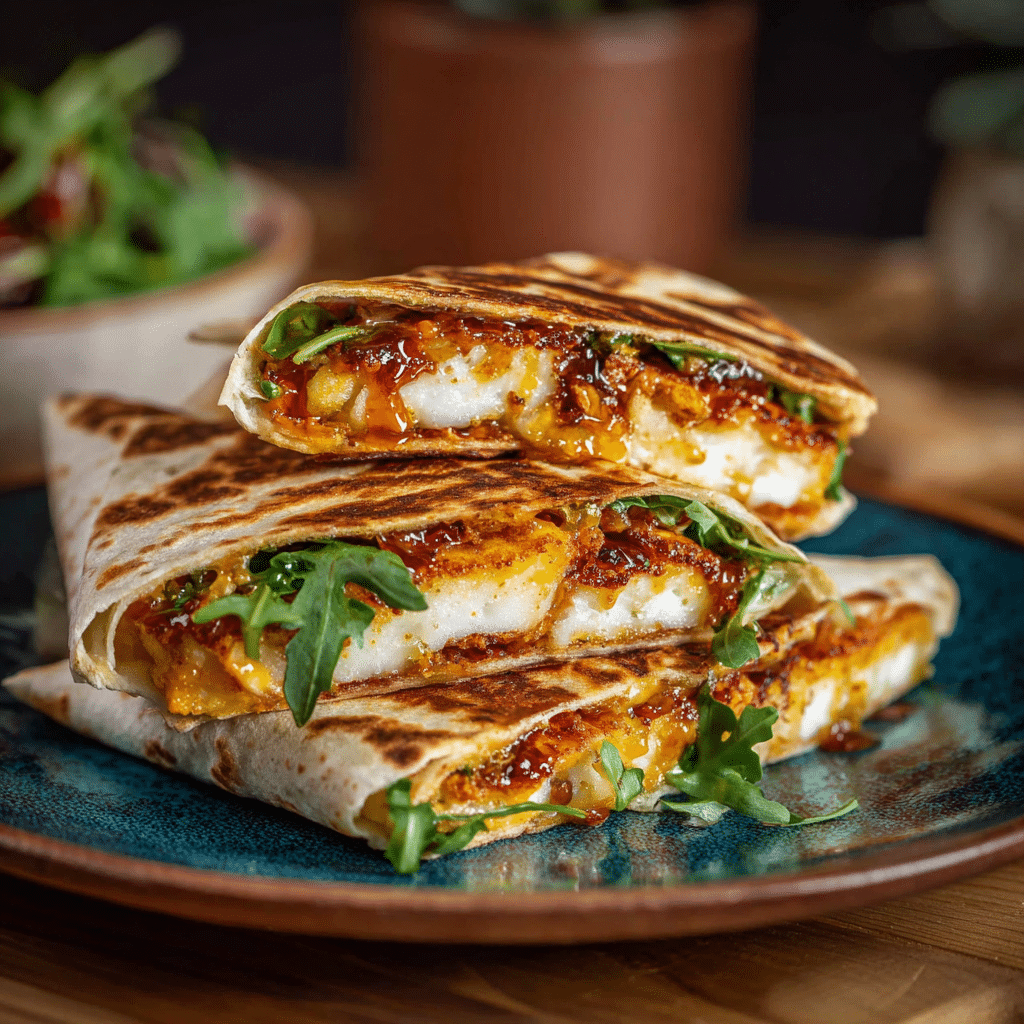Hot Honey Halloumi Crunch Wrap Recipe - Recipe Image