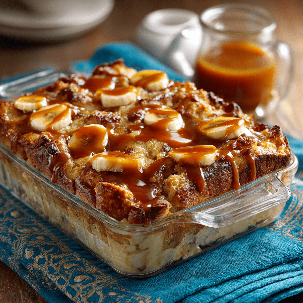 Caramel Banana Bread Pudding Recipe - Recipe Image