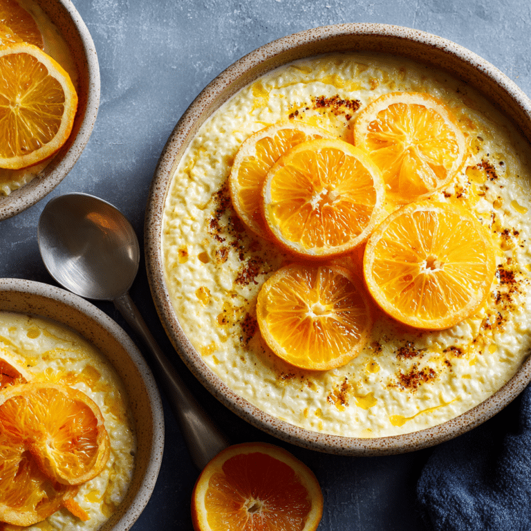 Olive Oil Rice Custard with Citrus Segments Recipe