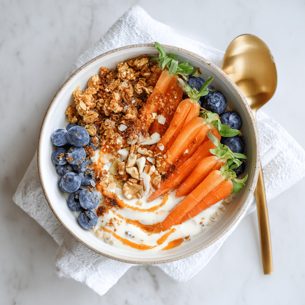 Carrot Cake Cream Oat Bowl Recipe - Recipe Image