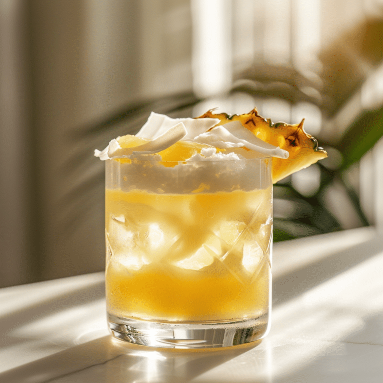 Pineapple Coconut Foam Drink Recipe