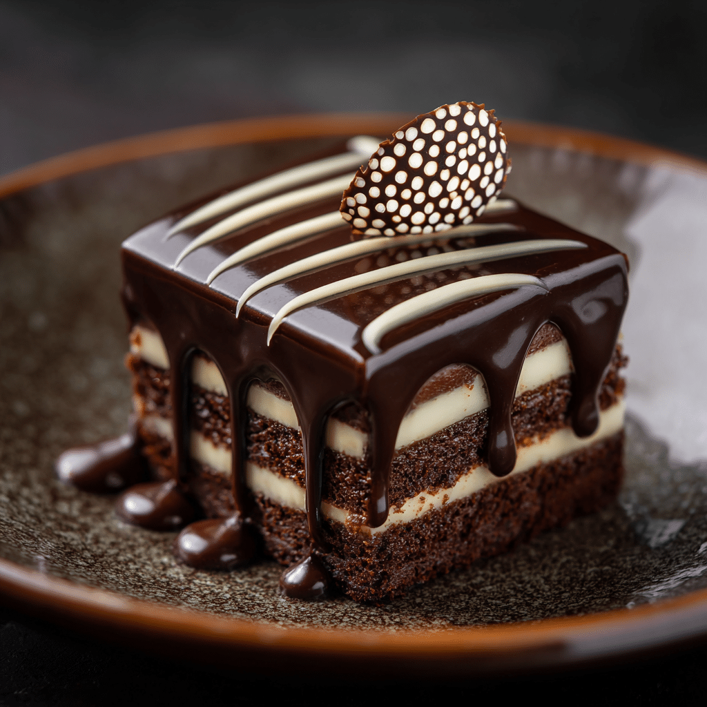 Chocolate Line with Cream Dot Recipe - Recipe Image