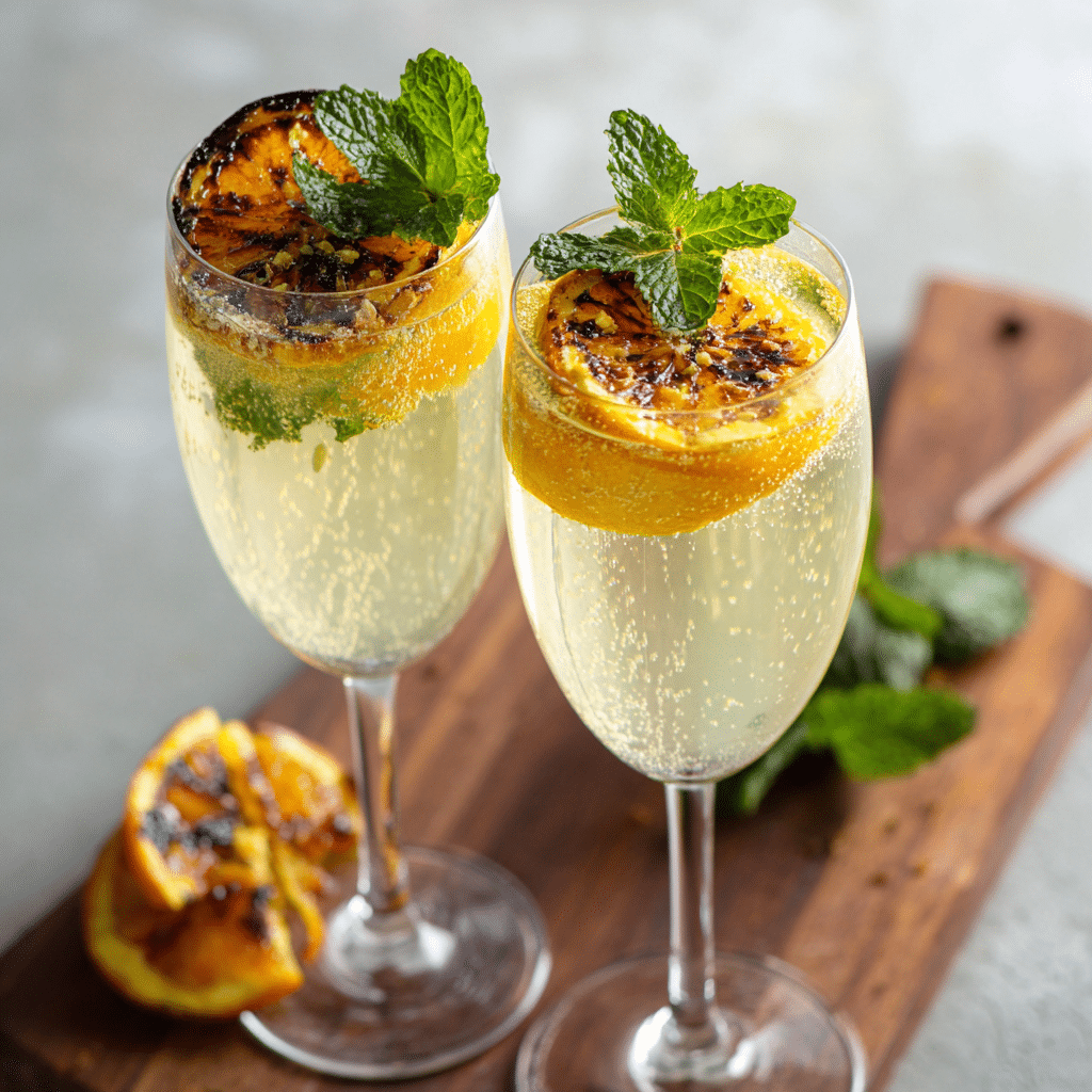 Charred Citrus & Olive Oil Sparkling Blend Recipe - Recipe Image