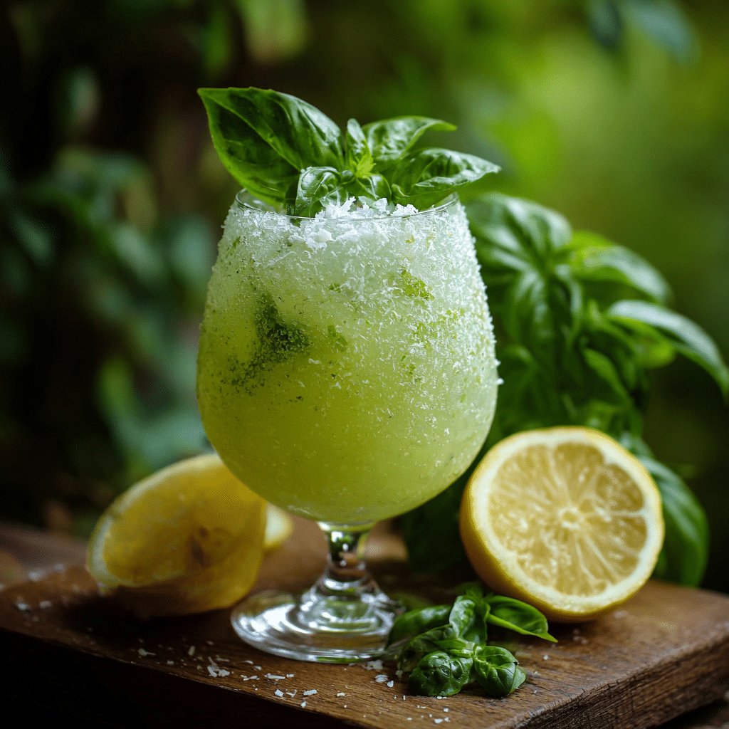 Basil Lemon & Parmesan Air Fizz Recipe - Recipe Image