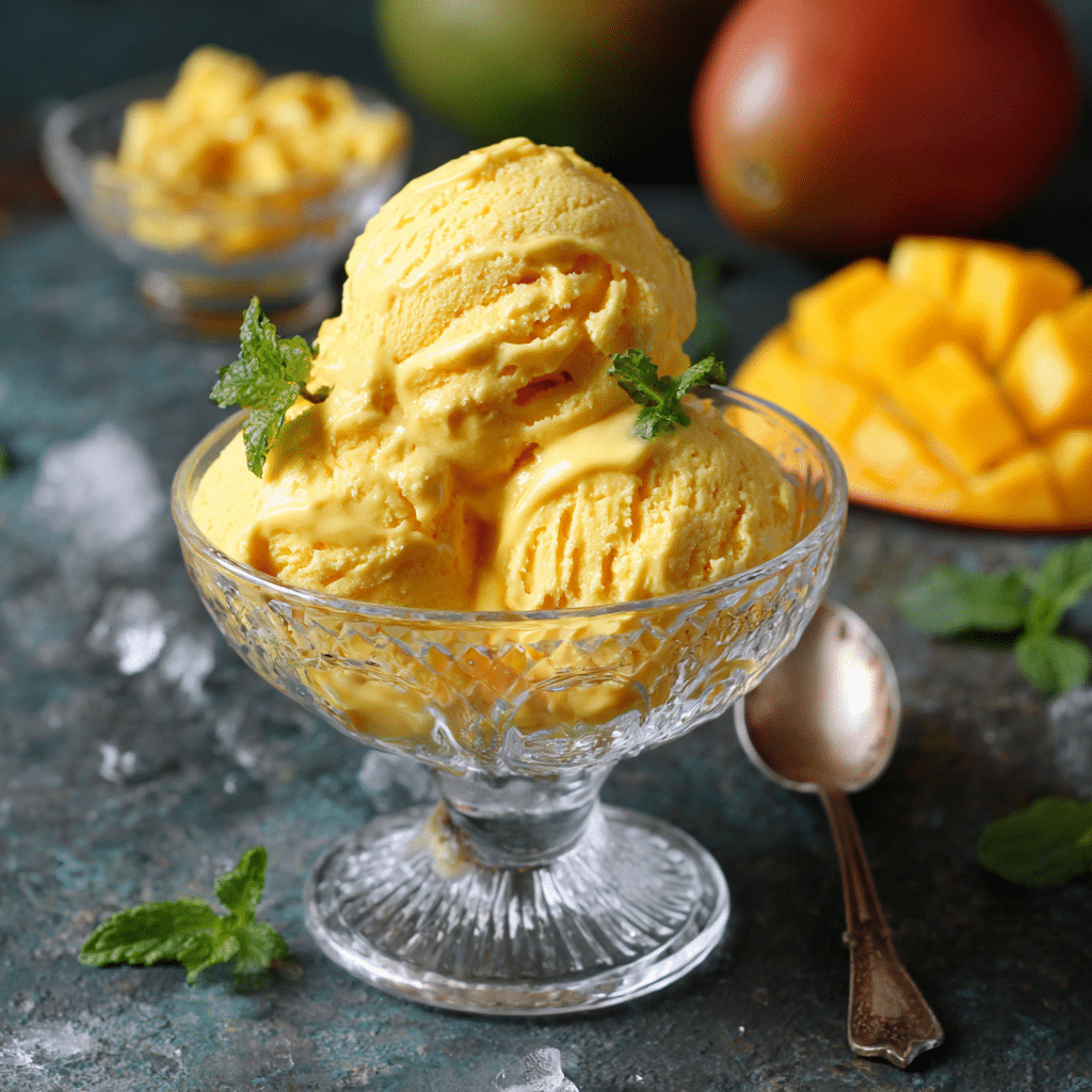Mango Ice Cream Recipe - Recipe Image