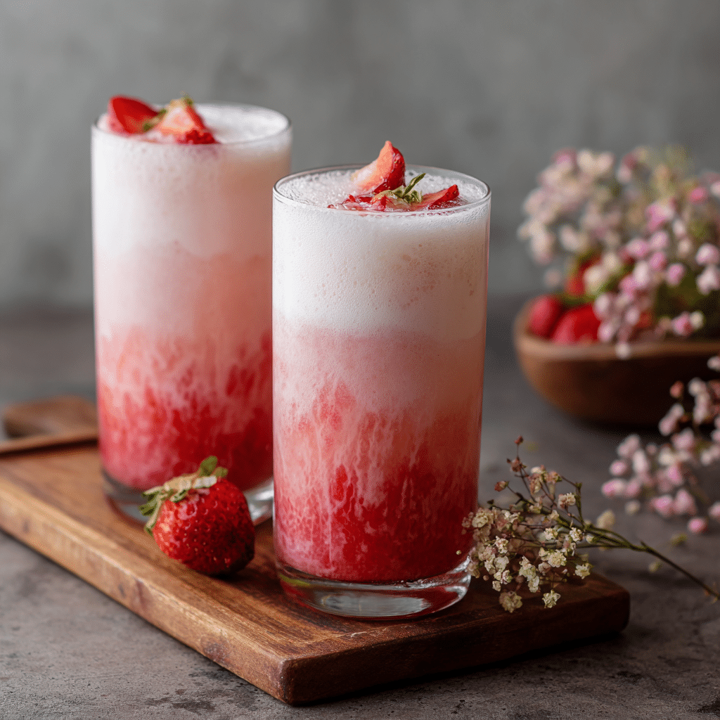 Strawberry Milk Drink Recipe - Recipe Image
