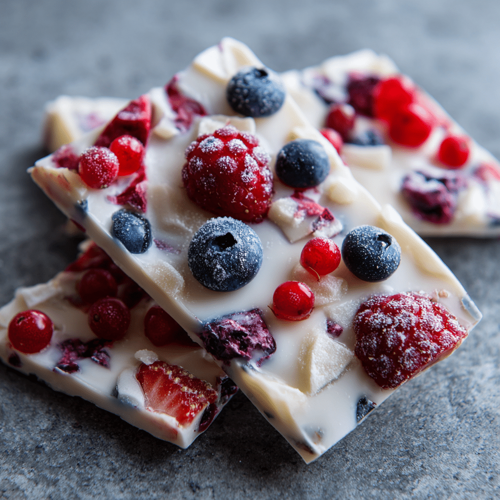 Frozen Yogurt Berry Bark Recipe - Recipe Image