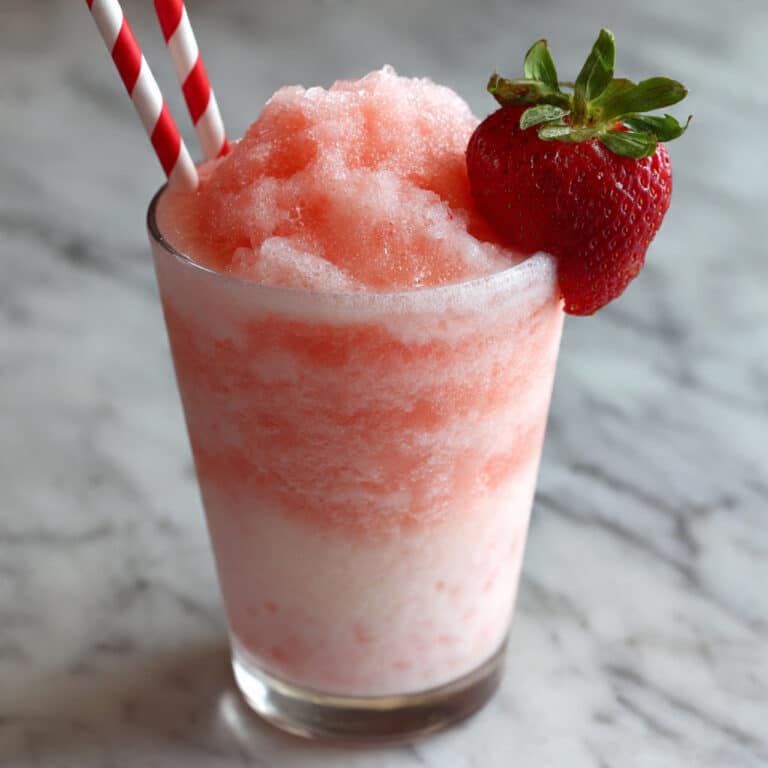 Strawberry Vanilla Milk Slush Recipe