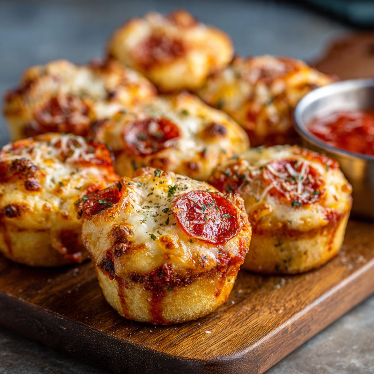 Mini Cheese Pizza Muffins Recipe - Recipe Image