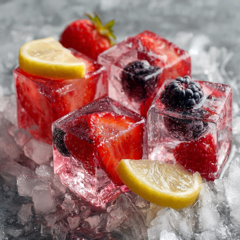 Berry Lemonade Ice Cubes Drink Recipe