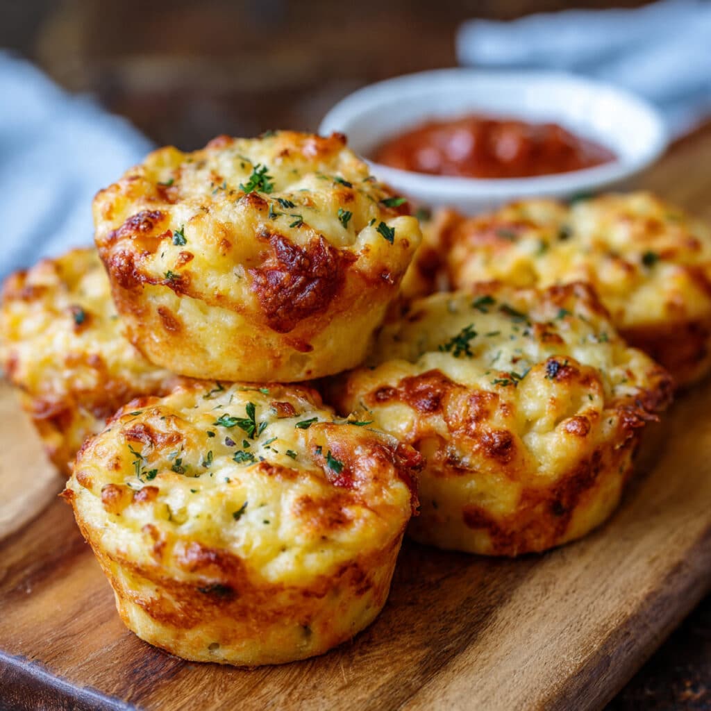 Mini Cheese Pizza Muffins Recipe