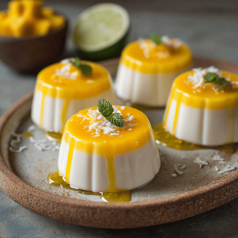 Mango Coconut Panna Cotta Recipe