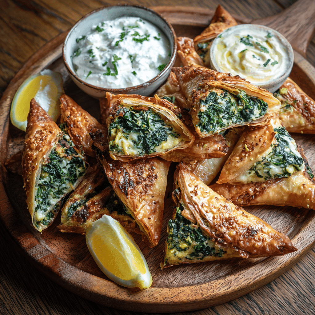 Spinach Feta Fatayer Recipe - Recipe Image