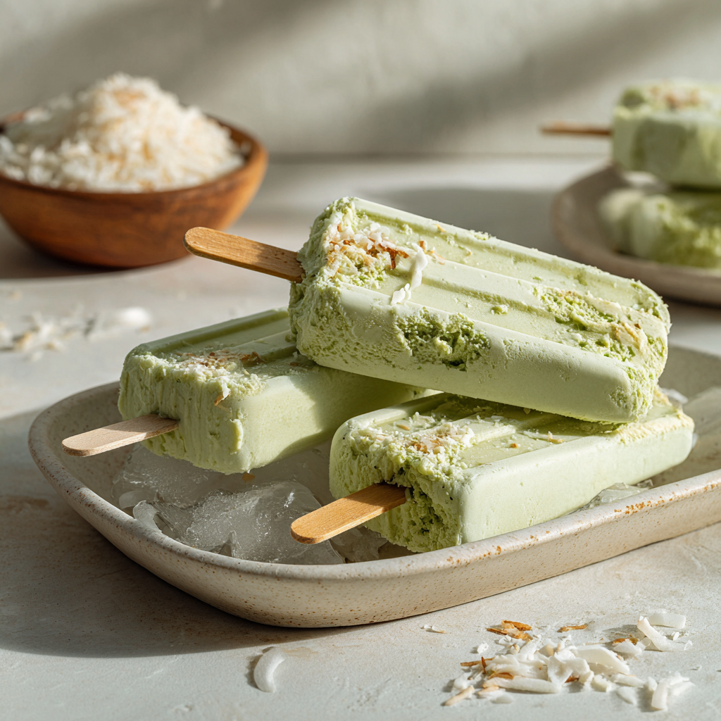 Buko Pandan Ice Cream Bars Recipe