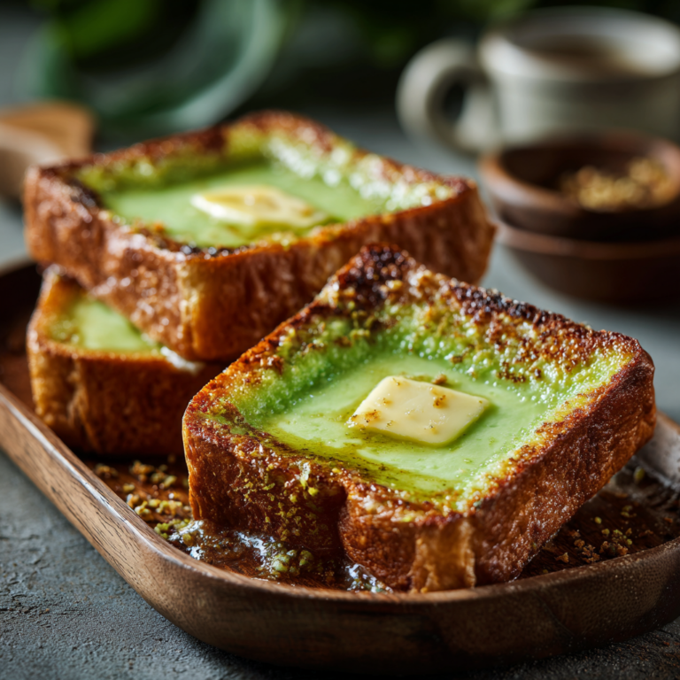 Pandan Custard Toast Recipe