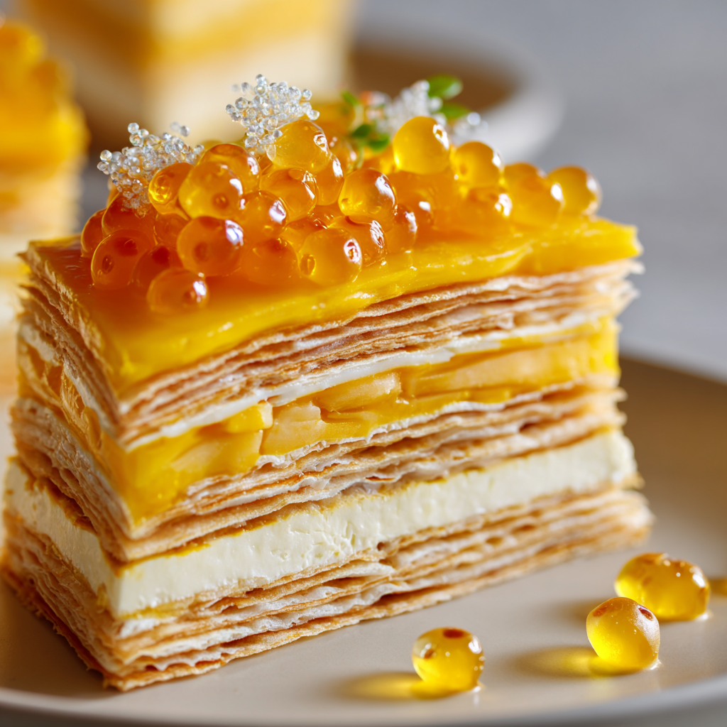 Mango Sago Crepe Cake Recipe