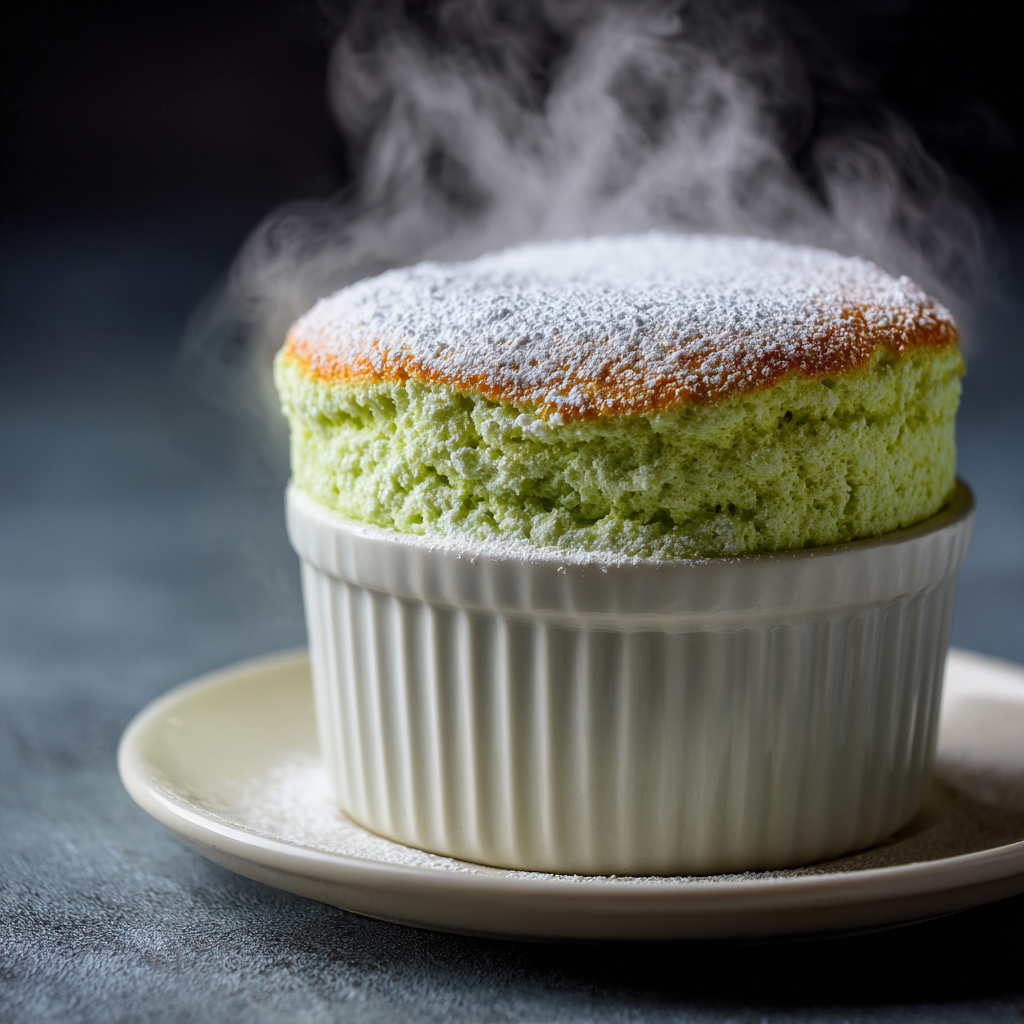 Pandan Coconut Soufflé Recipe