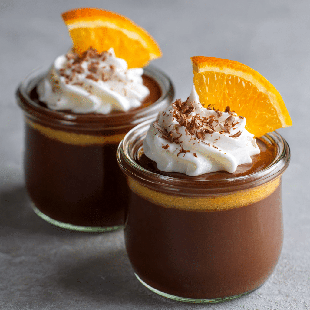 Orange Chocolate Pudding Jars Recipe