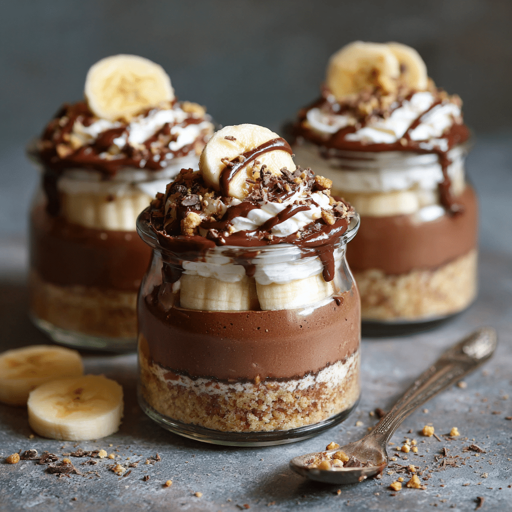 Banana Nutella Cheesecake Jars Recipe