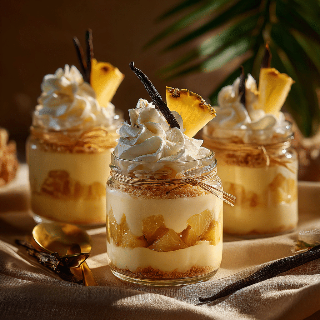 Pineapple Vanilla Custard Jars Recipe