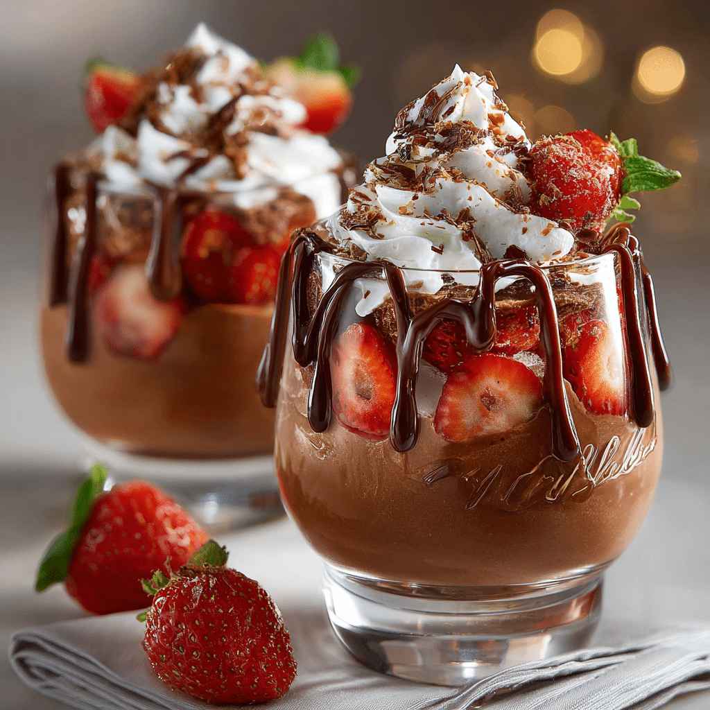 Nutella Strawberry Mousse Cups Recipe