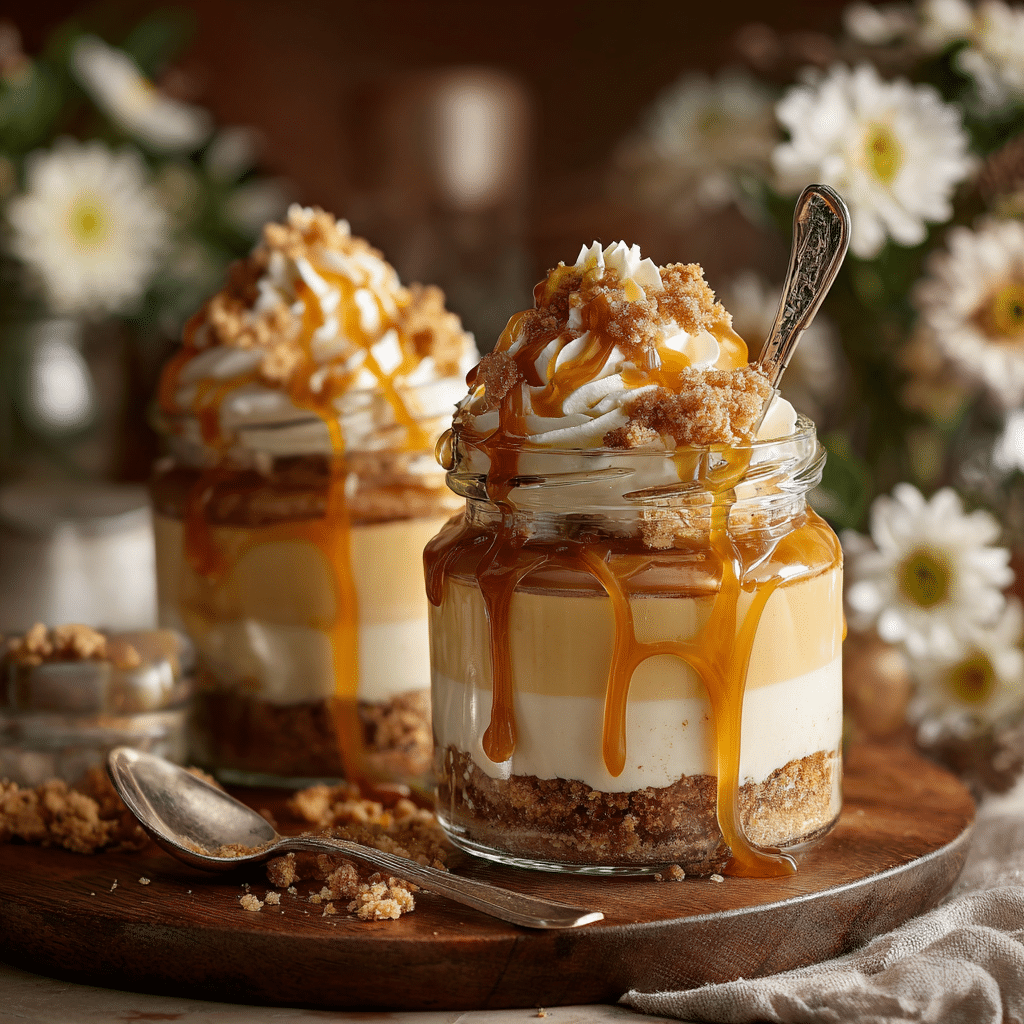 Vanilla Caramel Cheesecake Jars Recipe