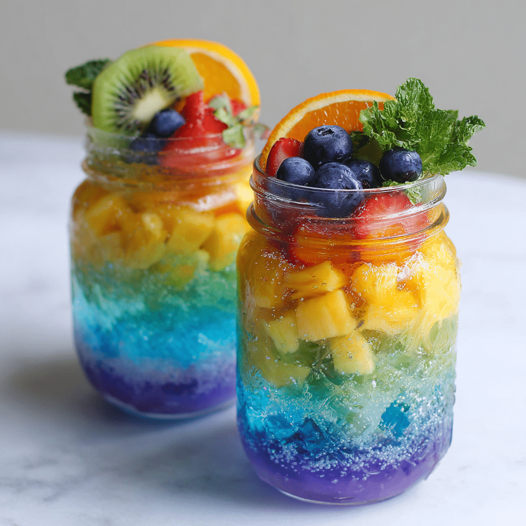 Rainbow Tropical Fruit Jars Recipe