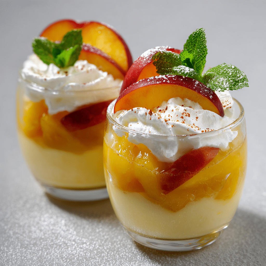 Peach Vanilla Pudding Cups Recipe