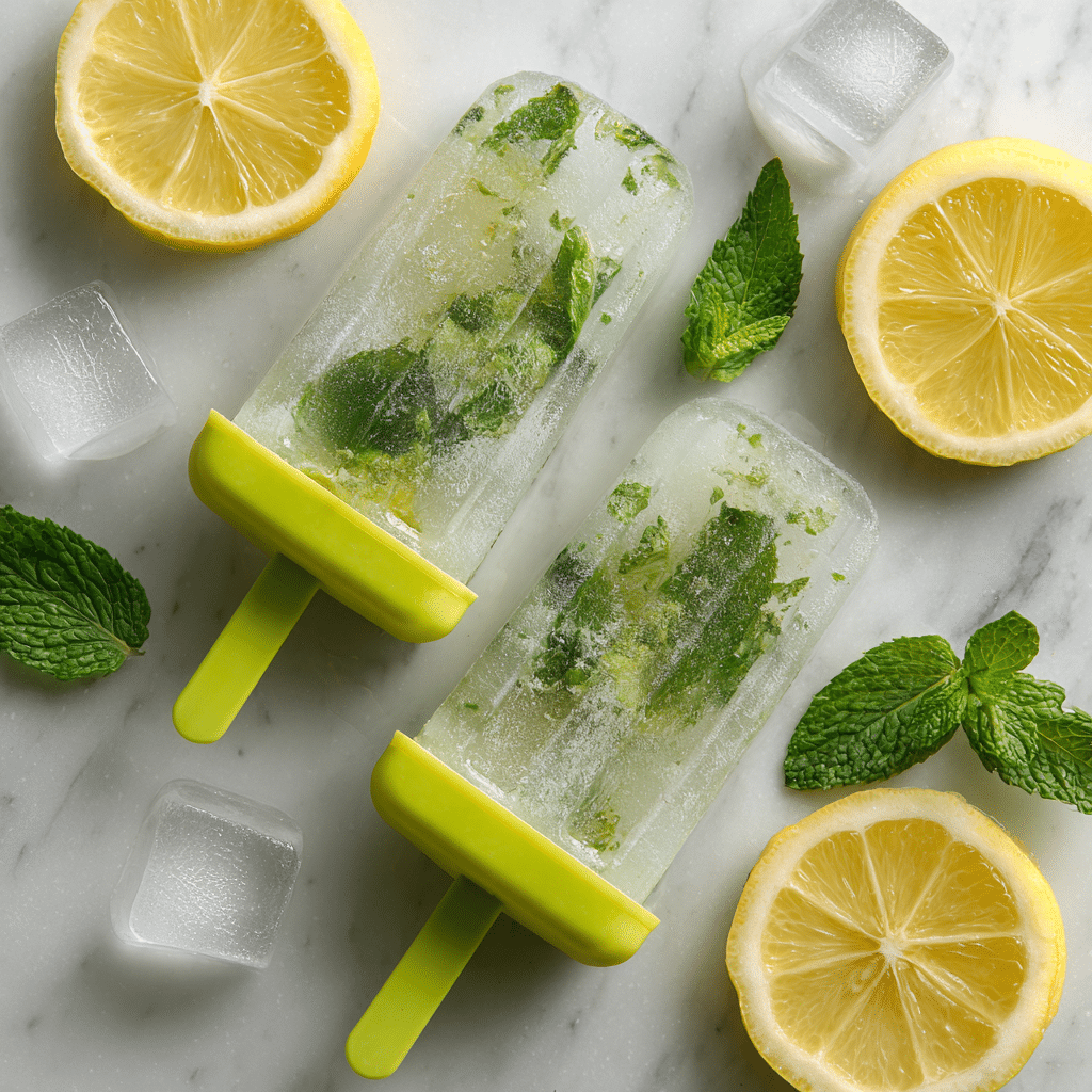 Lemon Mint Ice Pops Recipe