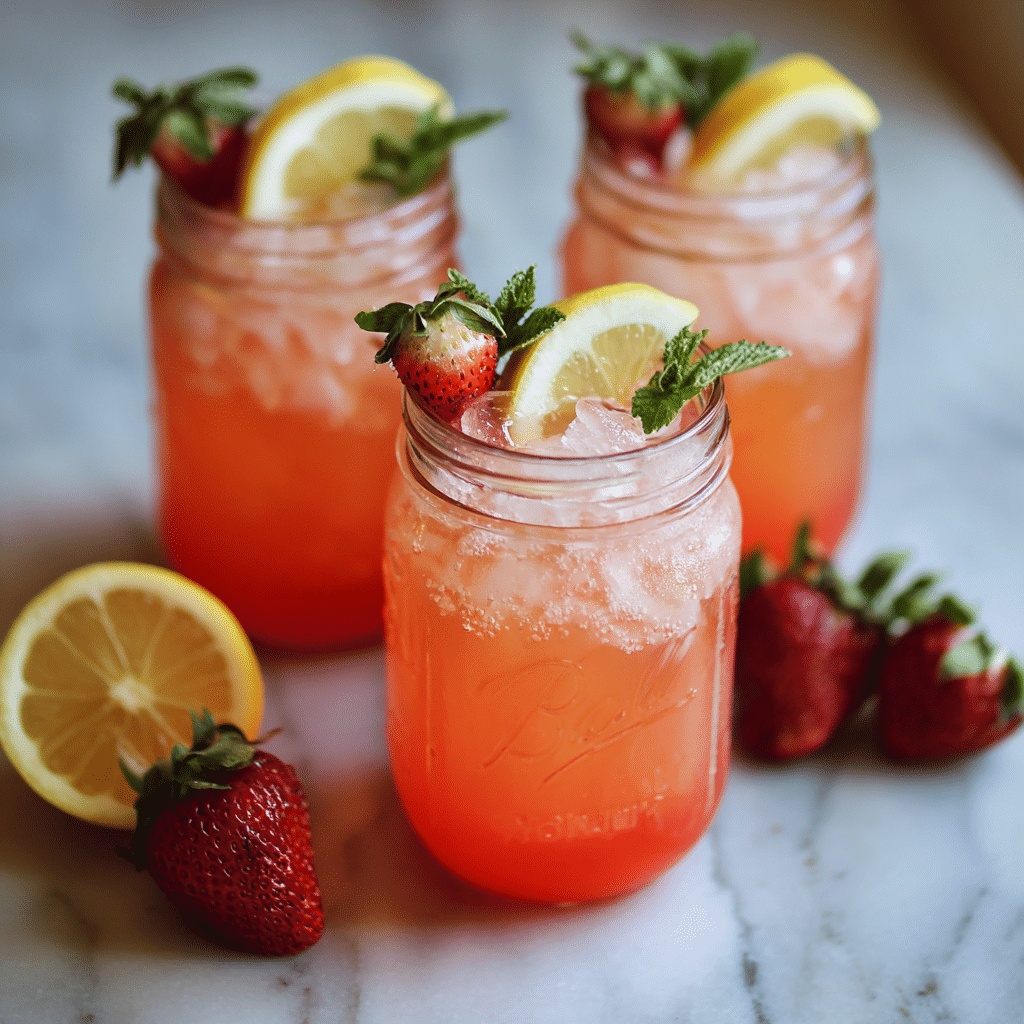 Strawberry Lemonade Cooler Recipe - Recipe Image