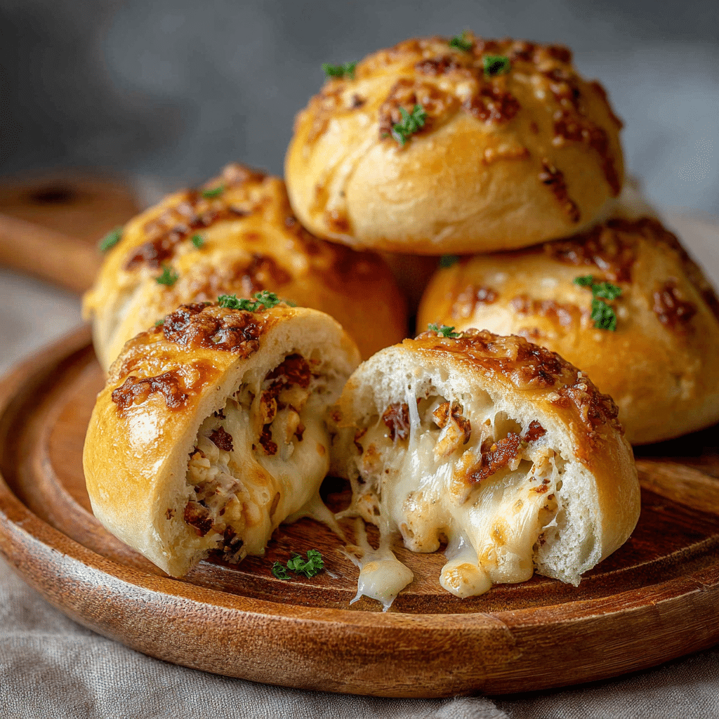 Stuffed Cheese Bread Rolls Recipe - Recipe Image