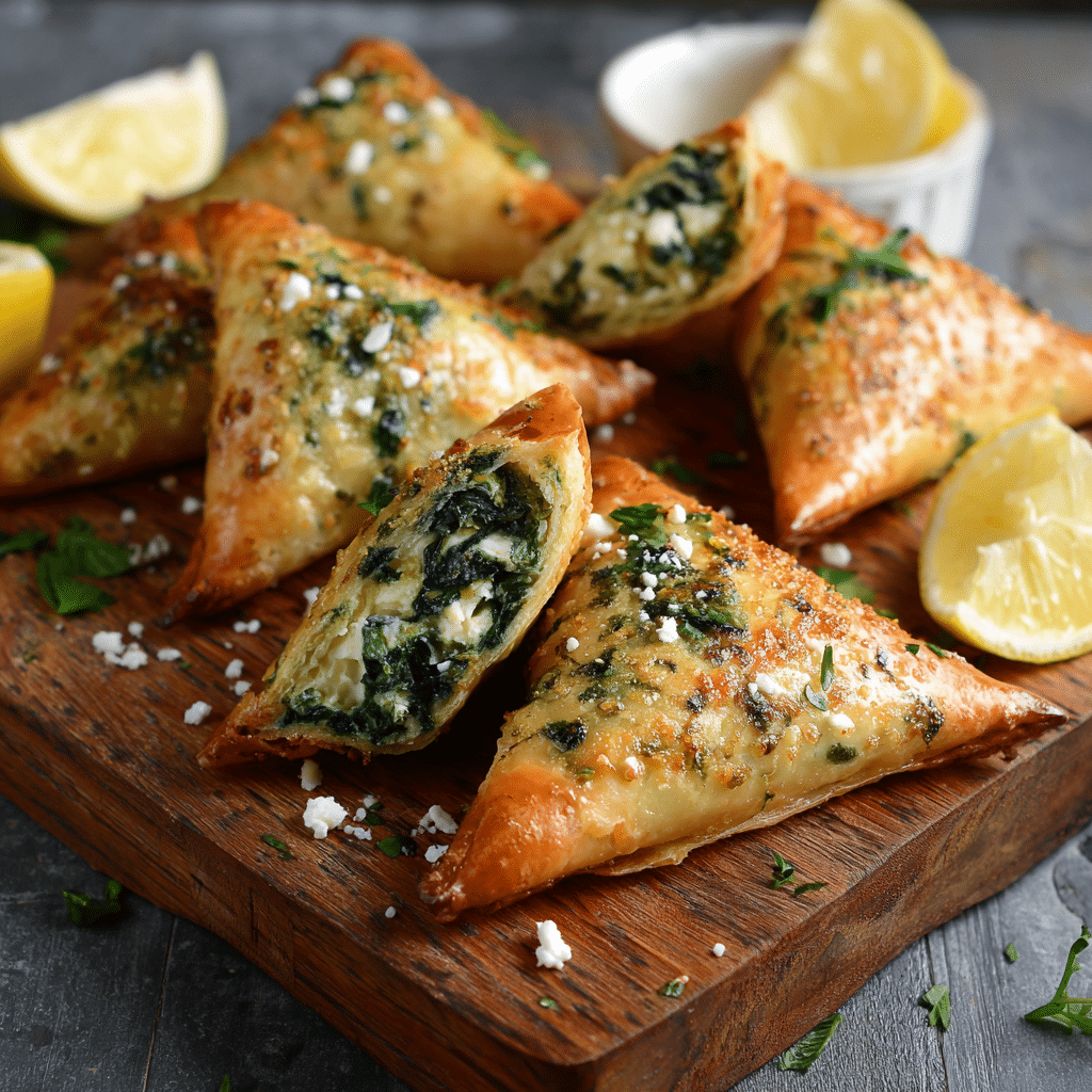 Spinach Feta Fatayer Recipe - Recipe Image
