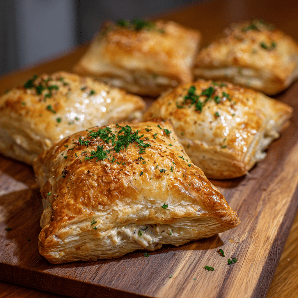 Chicken Puff Pastry Pockets Recipe - Recipe Image