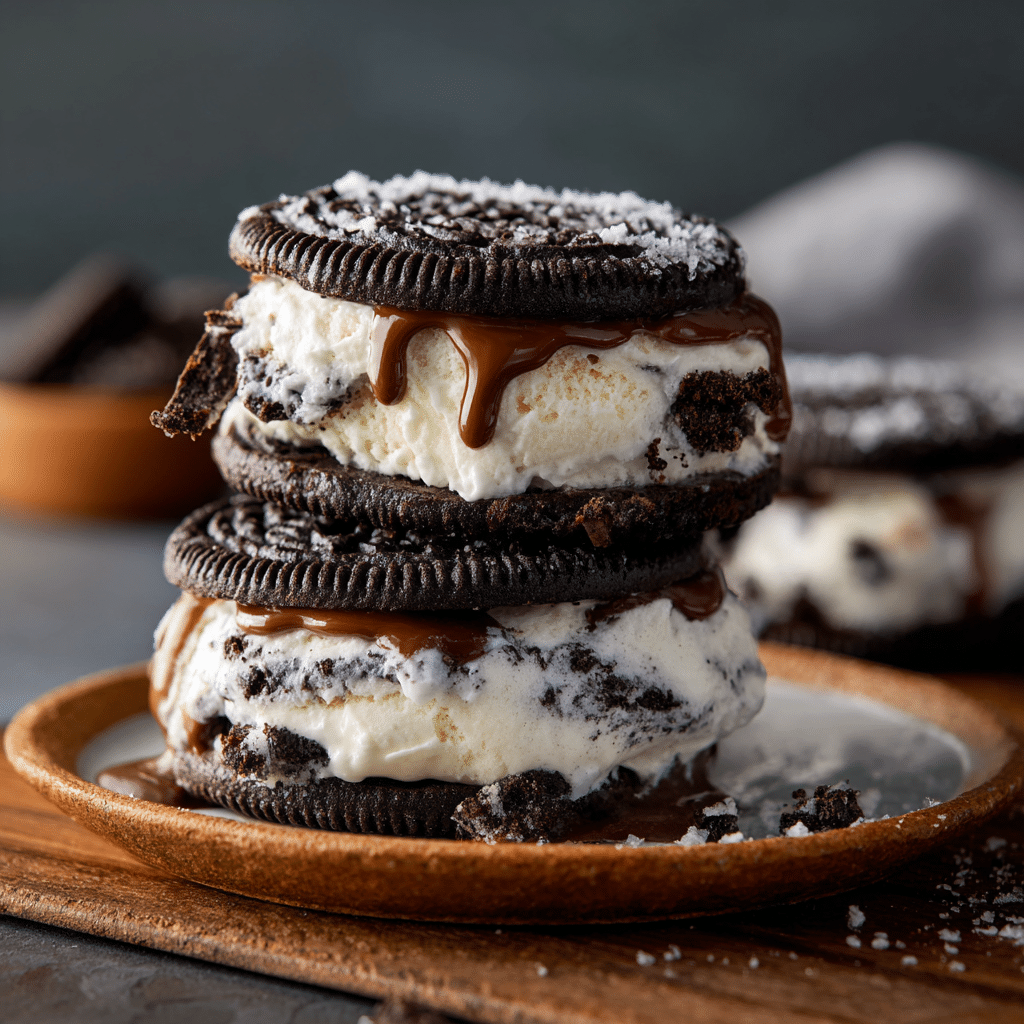 Oreo Ice Cream Sandwiches Recipe - Recipe Image