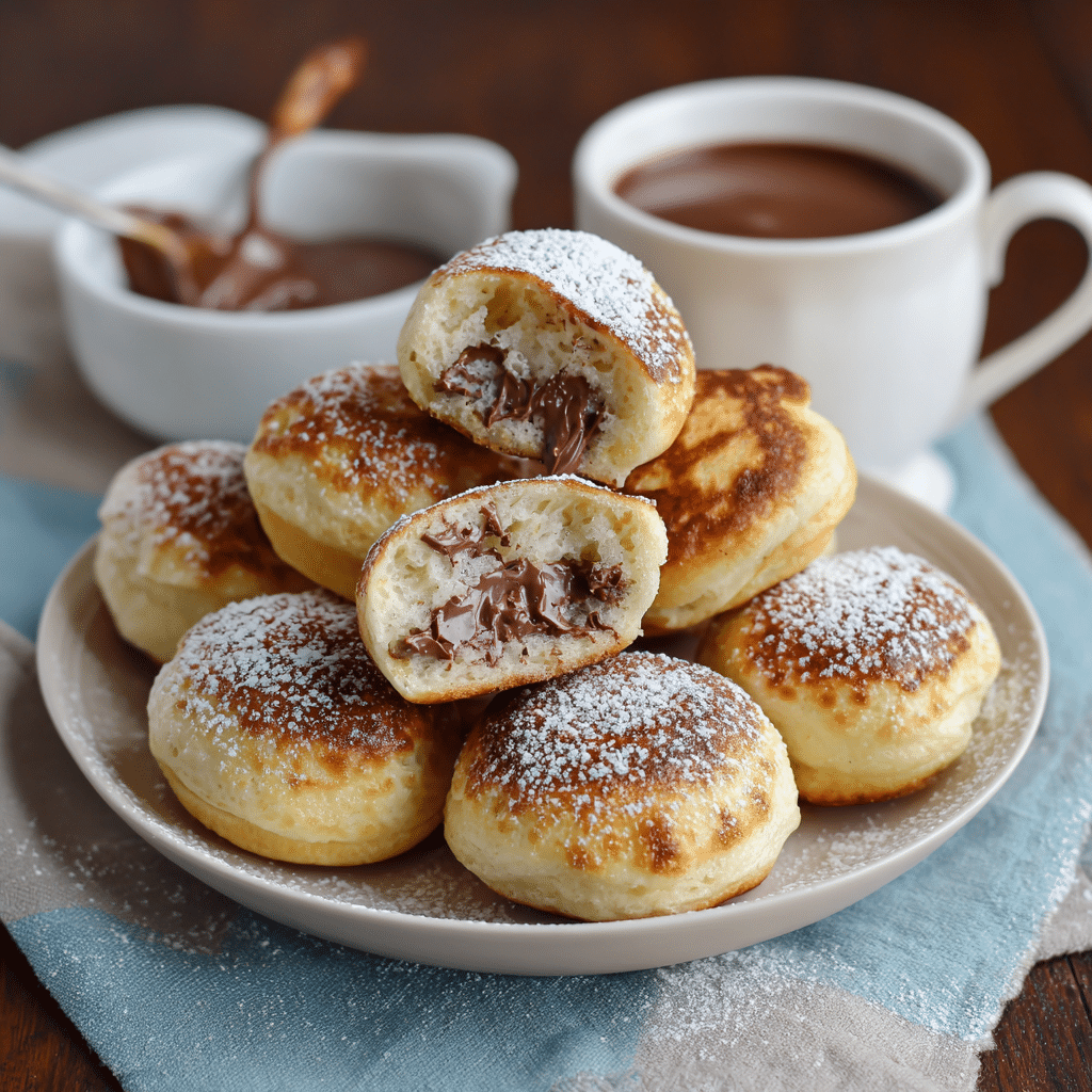 Nutella Stuffed Pancake Bites Recipe - Recipe Image