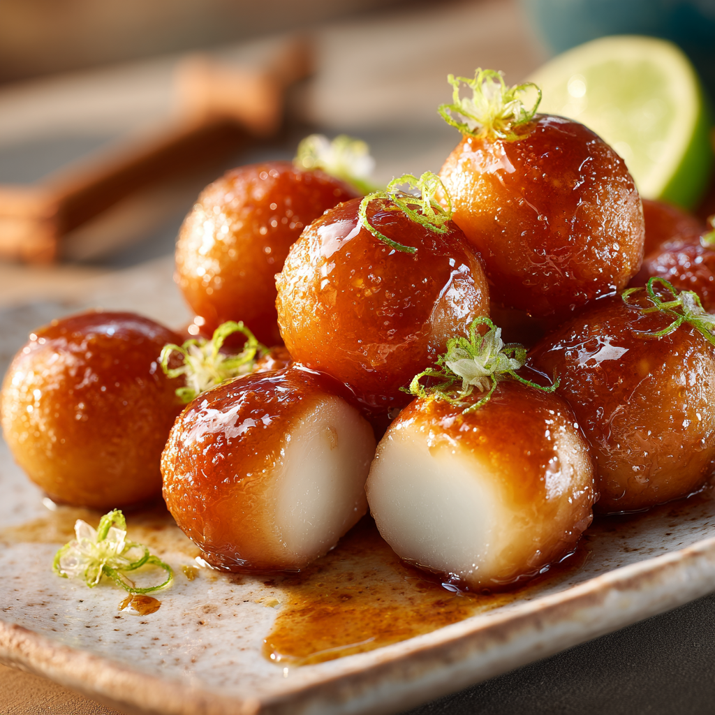 Calamansi Honey Mochi Balls Recipe