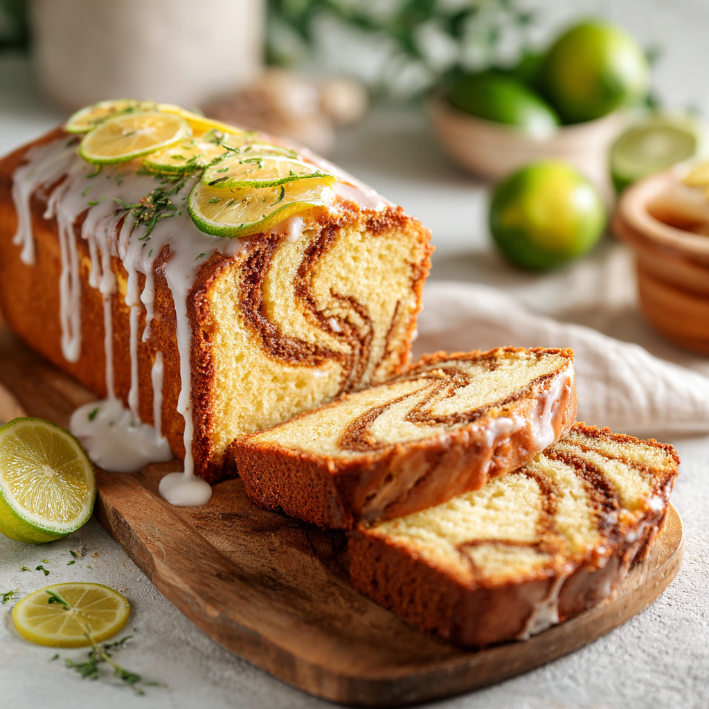 Calamansi Coconut Marble Cake Recipe - Recipe Image