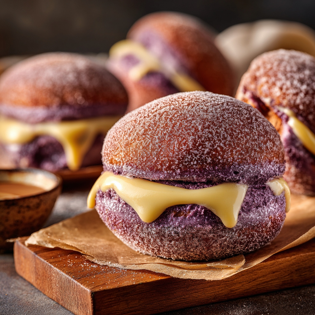 Ube Leche Donuts Recipe - Recipe Image
