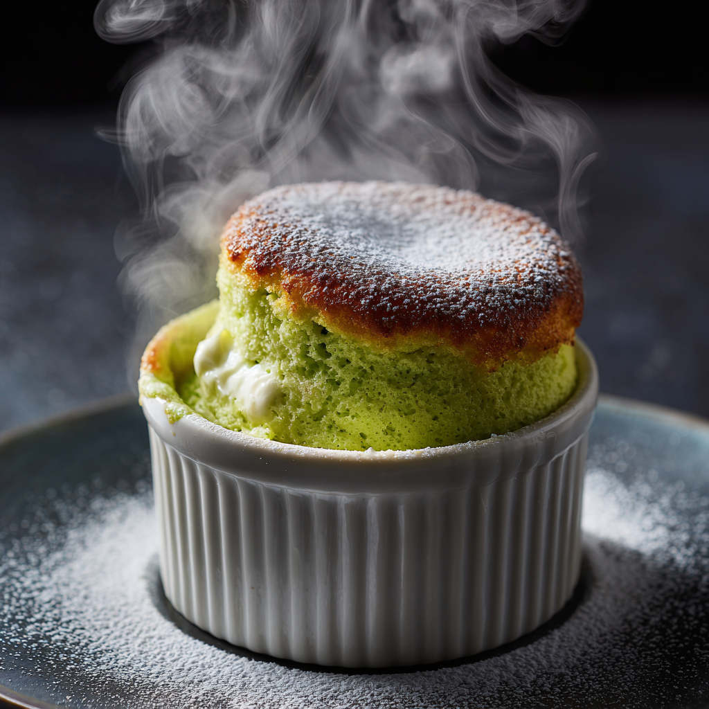 Pandan Coconut Soufflé Recipe - Recipe Image
