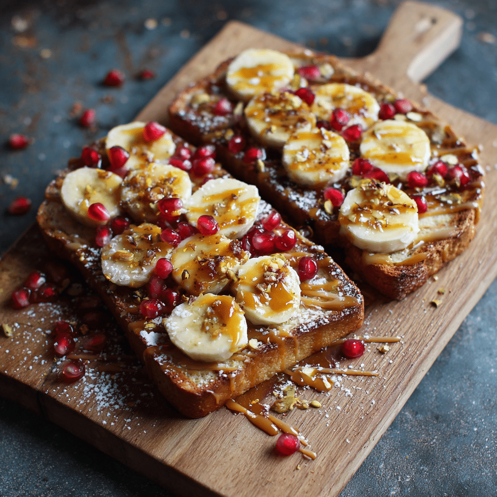 Banana Caramel Fruit Toast Recipe