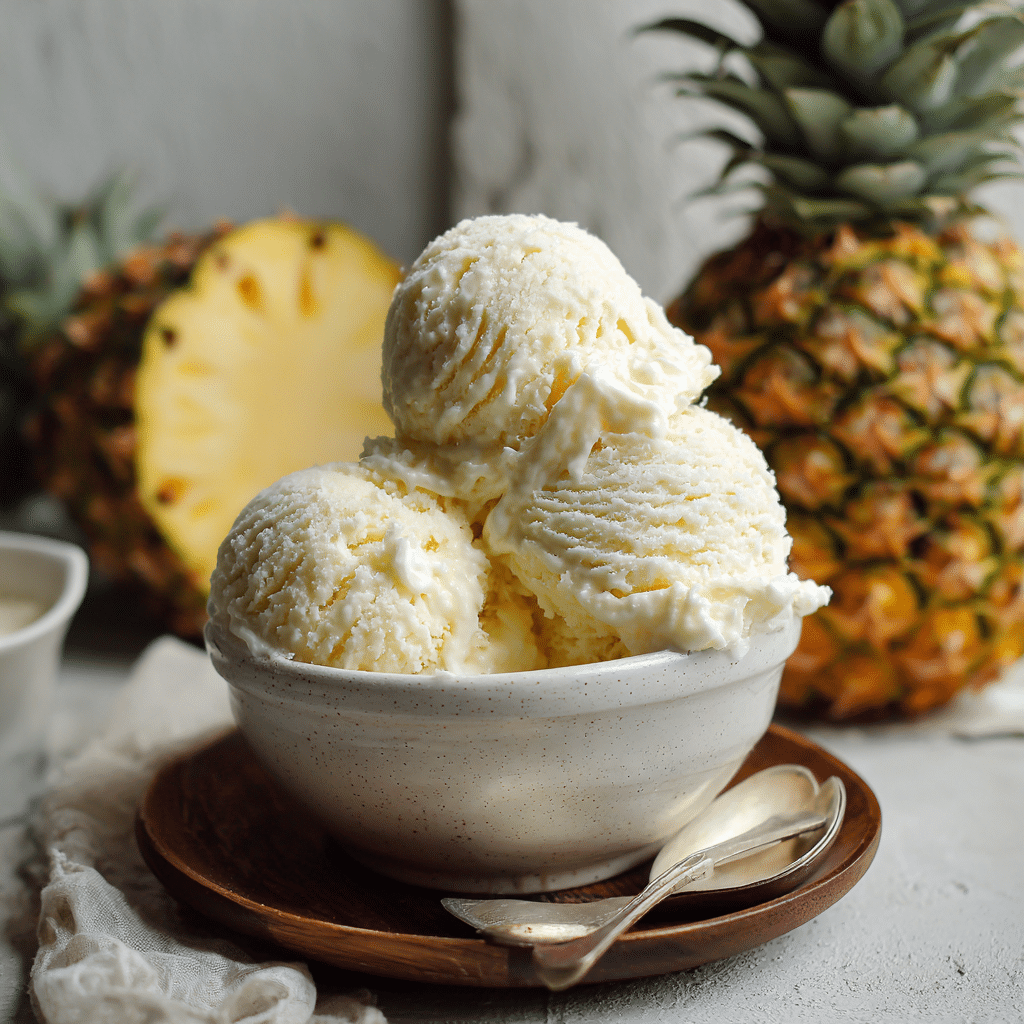 Pineapple Coconut Ice Cream Recipe - Recipe Image