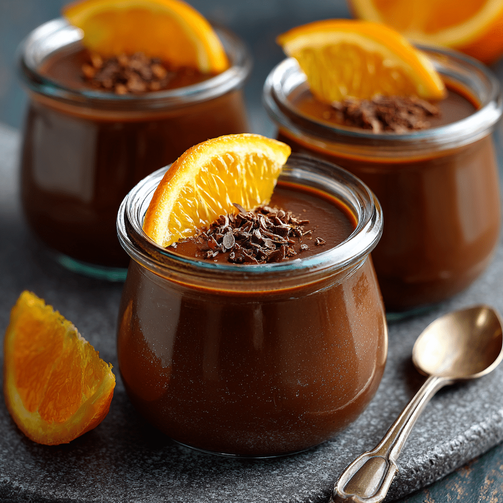 Orange Chocolate Pudding Jars Recipe - Recipe Image