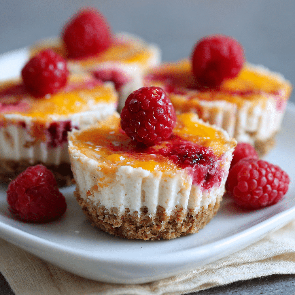 Peach Raspberry Cheesecake Cups Recipe - Recipe Image