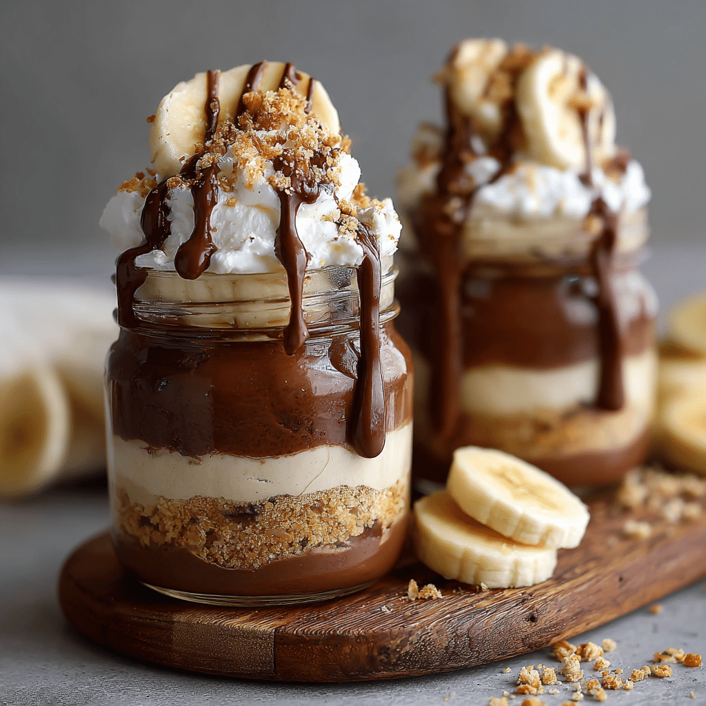 Banana Nutella Cheesecake Jars Recipe - Recipe Image